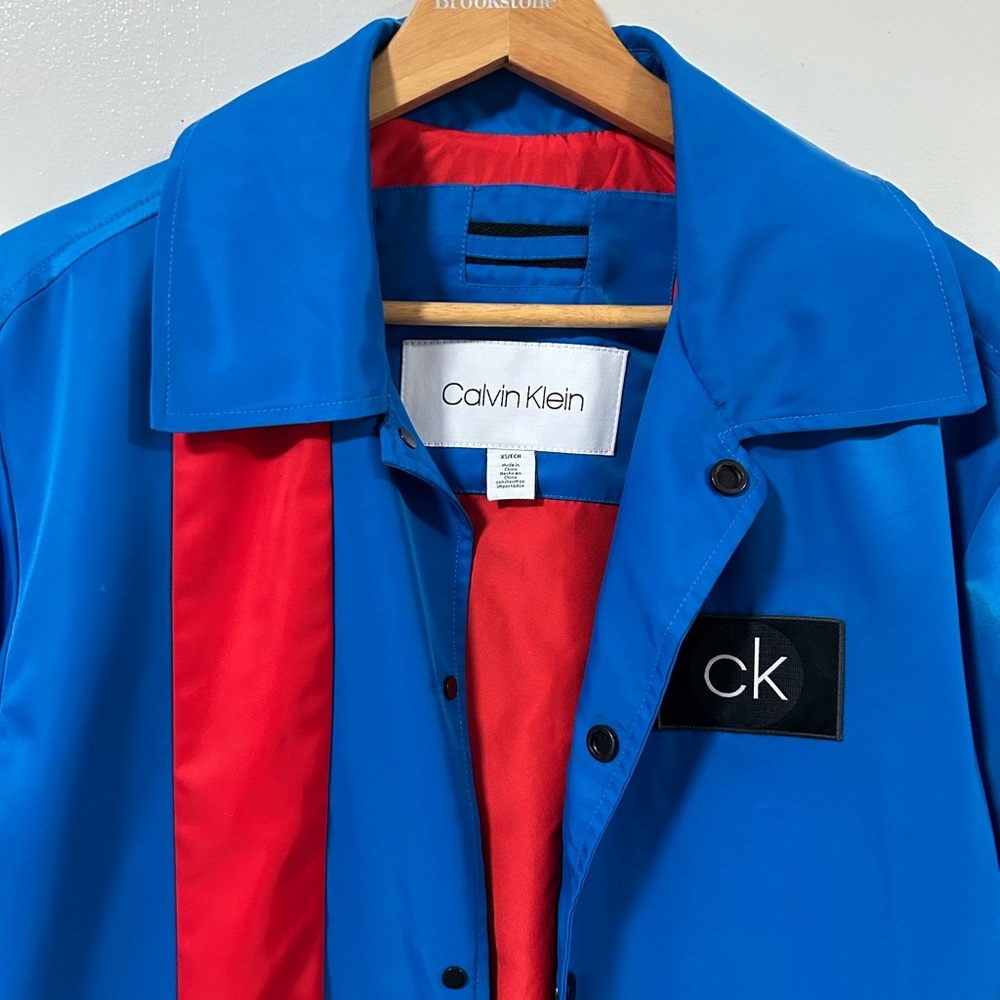 Calvin Klein Men Coach Jacket Windbreaker Size XS